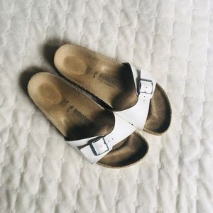 Birkenstock Madrid White Leather Sandals